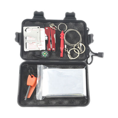 Kit de sobrevivência de primeiros socorros portais negros para acampamento ao ar livre Kit de emergência preto