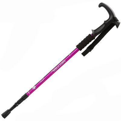 Pão de trekking de liga de alumínio conjunta de exterior 4 com T-Grip e design de dobragem telescópica