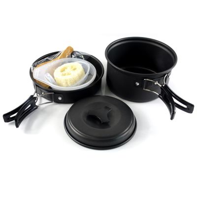 Conjunto de utensílios de cozinha de alumínio não pegajoso para acampamento Conveniente US 0.580kg