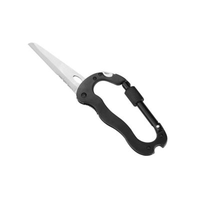Ferramenta de corte de faca de carabiner dobrável multifunção exterior com opções de personalização