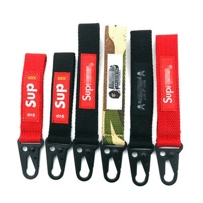 Faixa de pulso de poliéster personalizada Keychain Lanyard Nylon Keyring Strap Política de reembolso de 30 dias