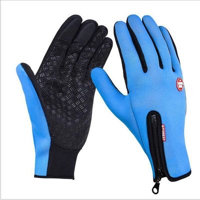 Luvas de bicicleta de montanha com tela sensível ao toque com dedos completos Luva de corrida antiderrapante à prova de vento