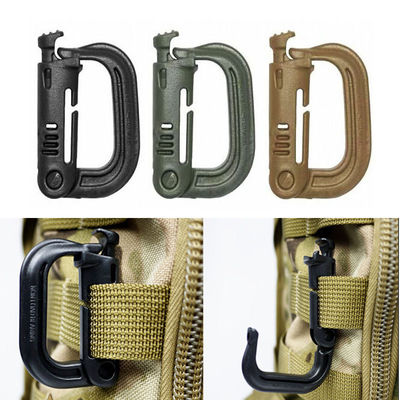 D Carabiner de plástico de forma acessório indispensável para mochila tática Molle