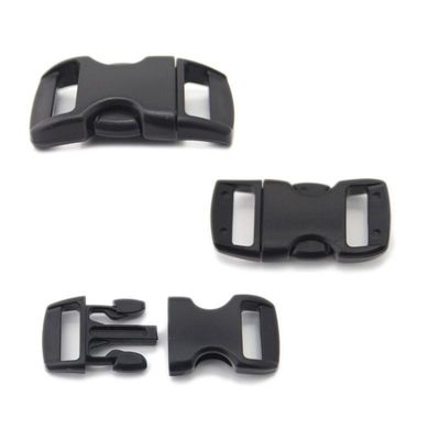 10 mm Paracord Curva de liberação lateral de fivela de plástico para fabricação de pulseiras Paracord
