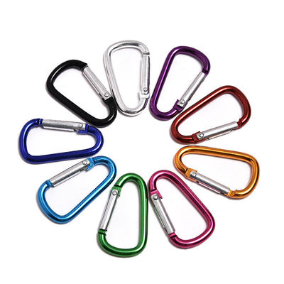 5cm D Forma de Alumínio Carabiner Redondo Outdoor Primavera Snap Hooks e resistente para outdoor