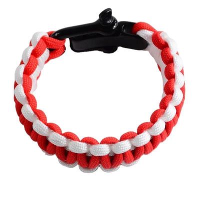 550 Paracord Bracelet de sobrevivência Petição personalizada Pulseira de corda de poliéster ajustável