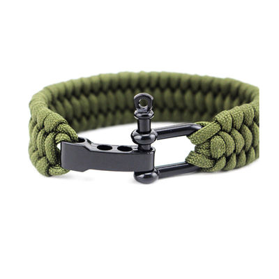 6-8&quot; Paracord Survival U Chackle Pulseira para atividades ao ar livre em mais de 200 cores