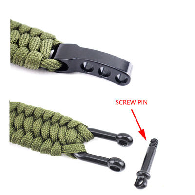 6-8&quot; Paracord Survival U Chackle Pulseira para atividades ao ar livre em mais de 200 cores