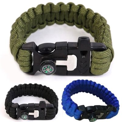 Paracord de emergência de incêndio para o exterior Pulseira de sobrevivência para mochila