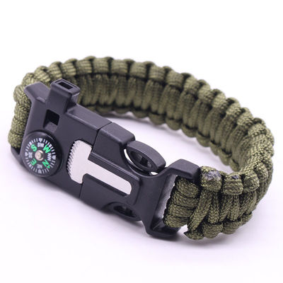 Paracord de emergência de incêndio para o exterior Pulseira de sobrevivência para mochila