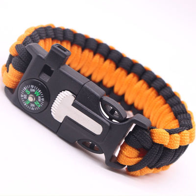 Paracord de emergência de incêndio para o exterior Pulseira de sobrevivência para mochila