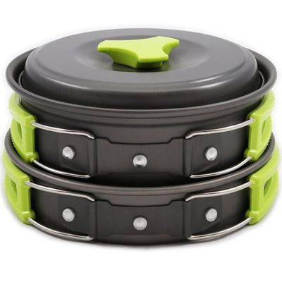 Retorno de reembolsos Outdoor Camping Kit de utensílios de cozinha Kit de refeição de alumínio Pão de fritar
