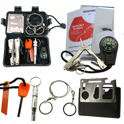 Kit de sobrevivência de primeiros socorros portais negros para acampamento ao ar livre Kit de emergência preto