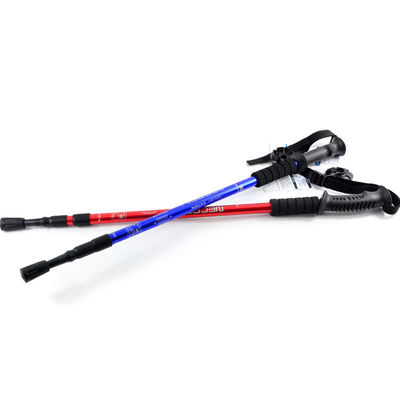 Alpinstock de escalada ao ar livre 90-135cm 4 secção de alumínio telescópica de andar