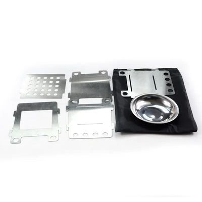 105 mm Portavel de aço inoxidável dobrável Mini Backpacking Camping fogão a lenha