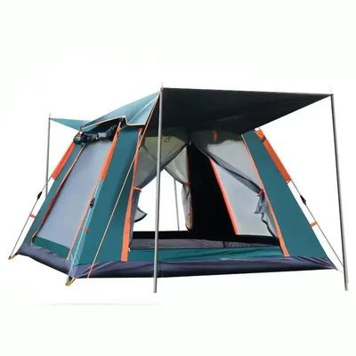 Tenda automática de acampamento à prova d'água poliéster revestimento de prata para família ao ar livre