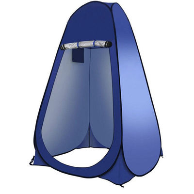 Tenda de acampamento pop-up ao ar livre Tenda de banho de poliéster revestida de prata Top Style Pup Tent