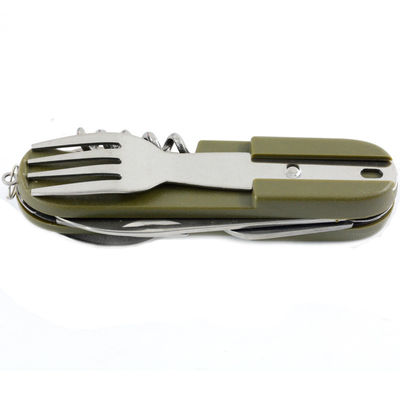 US Portátil de estilo dobrável Outdoor Camping Tableware Set de aço inoxidável faca de garfo colher