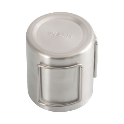 Taça de viagem de aço inoxidável de 11X7,5X8cm para acampamento isolada e duradoura