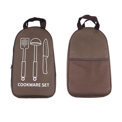 Acampamento ao ar livre Set de utensílios de mesa de aço inoxidável utensílios de cozinha Saco de armazenamento Personalização