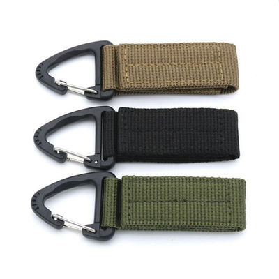 65x25mm Nylon Carabiner Chain Key Strap Keyring Holder Perfeito para atividades ao ar livre