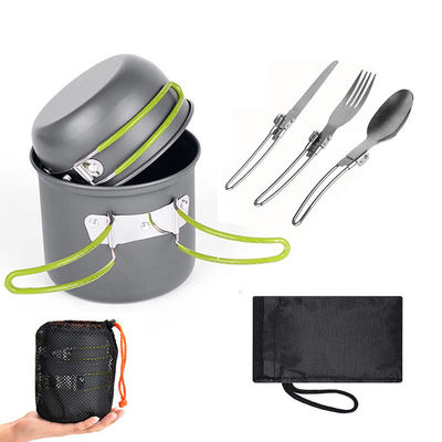 Acampamento ao ar livre caminhadas piquenique liga de alumínio 12X16cm Mochila Kit de refeição