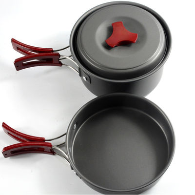 Outdoor Alumínio Die Cast Kitchenware Portátil dobrável Camping Pot Set Material de alumínio