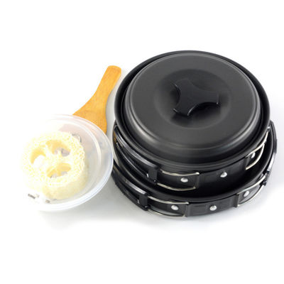 1 Set de utensílios de cozinha de alumínio portátil de estilo de acampamento essencial para cozinhar ao ar livre