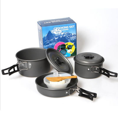1 Set de utensílios de cozinha de alumínio portátil de estilo de acampamento essencial para cozinhar ao ar livre