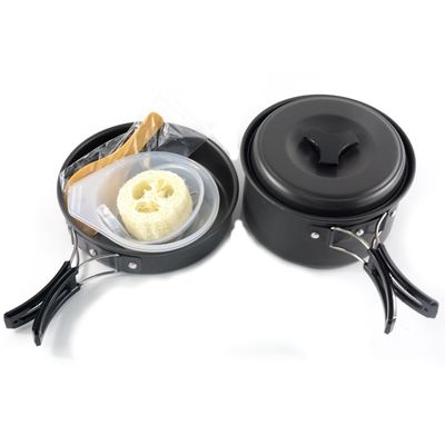 1 Set de utensílios de cozinha de alumínio portátil de estilo de acampamento essencial para cozinhar ao ar livre