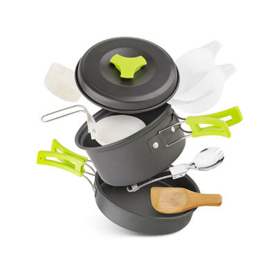 Conjunto de utensílios de cozinha portáteis para acampamento