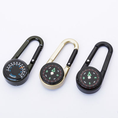 Compasso de carabiner de metal portátil para métodos de exibição digital de sobrevivência em acampamento ao ar livre