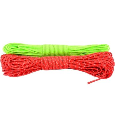 4mm Diâmetro Reflector 7 Filamentos Paracord 100FT Poliéster 550 Paraquedas Cordão