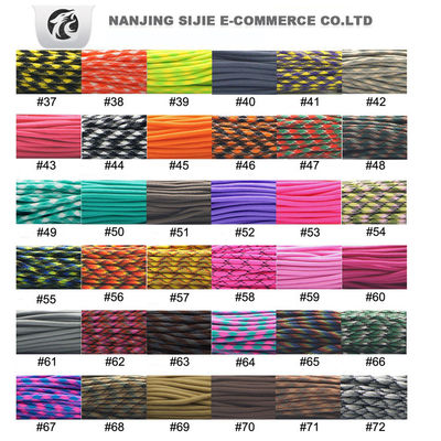 Tipo III 550 Paracord de poliéster 4 mm com 7 filamentos internos 100FT