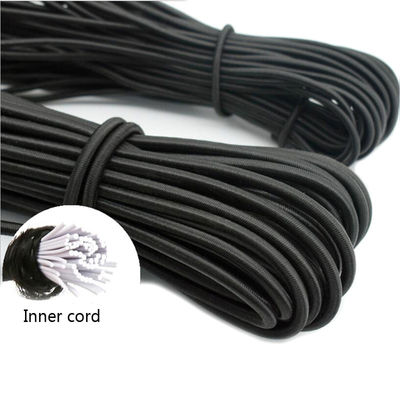 Cordão de choque de bungee elástico de alta resistência 4 mm 5 mm Cordão de bungee preto durável e flexível