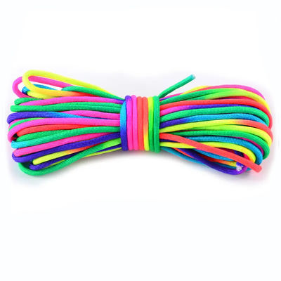 Rainbow Outdoor 550 Paracord 4mm 7 Núcleos Internos Poliéster Cordão de Pára-quedas Personalização