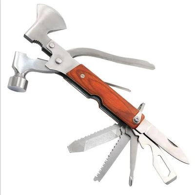 Ferramenta de mão de aço inoxidável multifuncional de bolso de acampamento de martelo com design DFG456