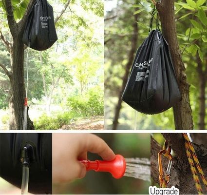Chuveiro solar impermeável de PVC personalizado para acampamento Design portátil e impermeável
