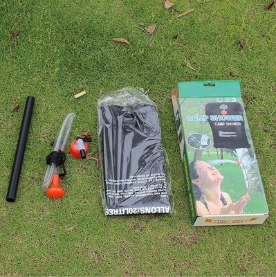 Chuveiro solar impermeável de PVC personalizado para acampamento Design portátil e impermeável
