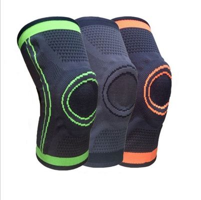 Brace de suporte de manga de nylon adaptável para proteção do joelho cinza ajustável