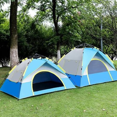 Tendas portáteis de lona impermeáveis e automáticas Tenda Glamping ao ar livre com 2 portas