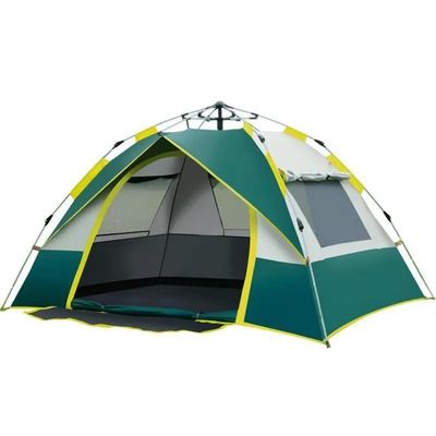 Tendas portáteis de lona impermeáveis e automáticas Tenda Glamping ao ar livre com 2 portas