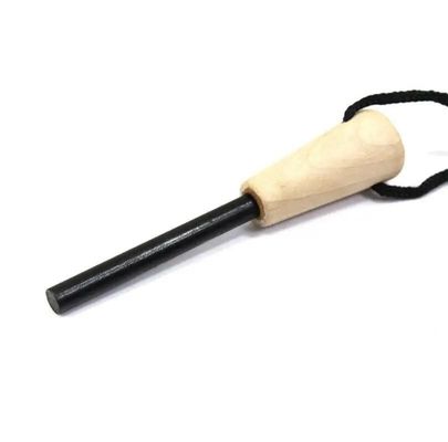 0.050kg de emergência de incêndio externo Starter Flint Steel Striker Ferro Rod com alça de madeira
