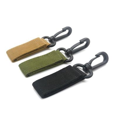 Chave de chave de poliéster personalizada cordas Carabiner Key Holder essencial para acampamento ao ar livre