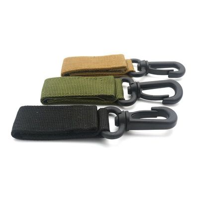 Chave de chave de poliéster personalizada cordas Carabiner Key Holder essencial para acampamento ao ar livre
