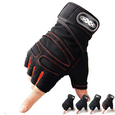 Luvas de ciclismo personalizadas de meio dedo para adultos Respiráveis e absorventes de umidade
