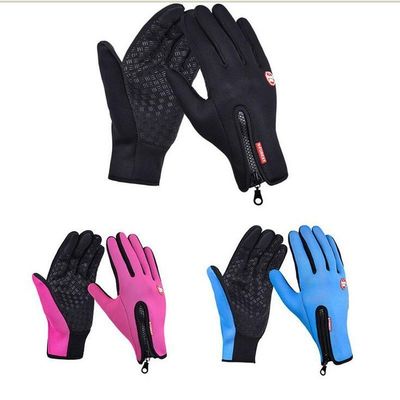 Luvas de bicicleta de montanha com tela sensível ao toque com dedos completos Luva de corrida antiderrapante à prova de vento