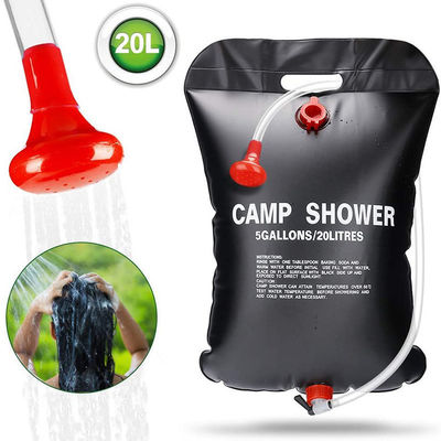 Duche de acampamento com aquecimento solar de 20L, portátil, ao ar livre