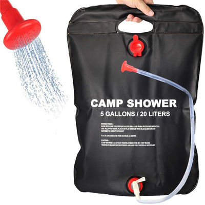 Duche de acampamento com aquecimento solar de 20L, portátil, ao ar livre