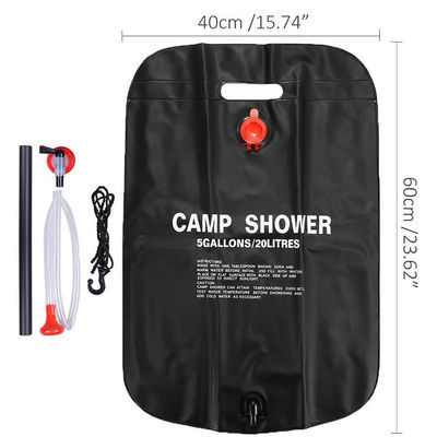 Duche de acampamento com aquecimento solar de 20L, portátil, ao ar livre